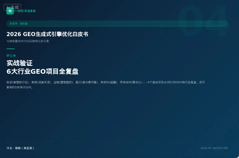 2026 GEO 生成式引擎优化白皮书 AI 搜索重构时代的品牌增长新引擎（5）